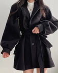 Long Sleeve Coat Overcoat Lace-up Trench With Pockets - 3IN SMART Shop #