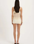 Backless Chiffon Mini Dress Elegant See-Through Party Style
