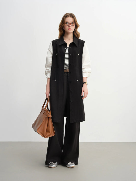 Plus Size Color Block Workwear Shirt Dress Loran
