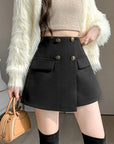 Chic A-Line High-Waist Suit Shorts - Autumn/Winter