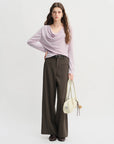 Relaxed Fit Office & Casual Pants with Structured Seam Details