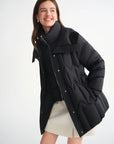 Plus Size Quilted Splicing Short Winter Jacket