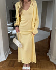 Effortless Soft-Knit Two-Piece Set with Long Cardigan
