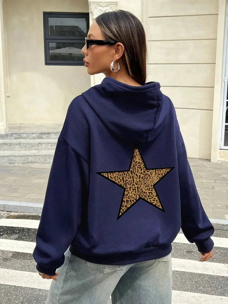 Casual Leopard Pentagram Hoody - Loran