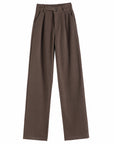High-Waist Wide-Leg Wool Trousers