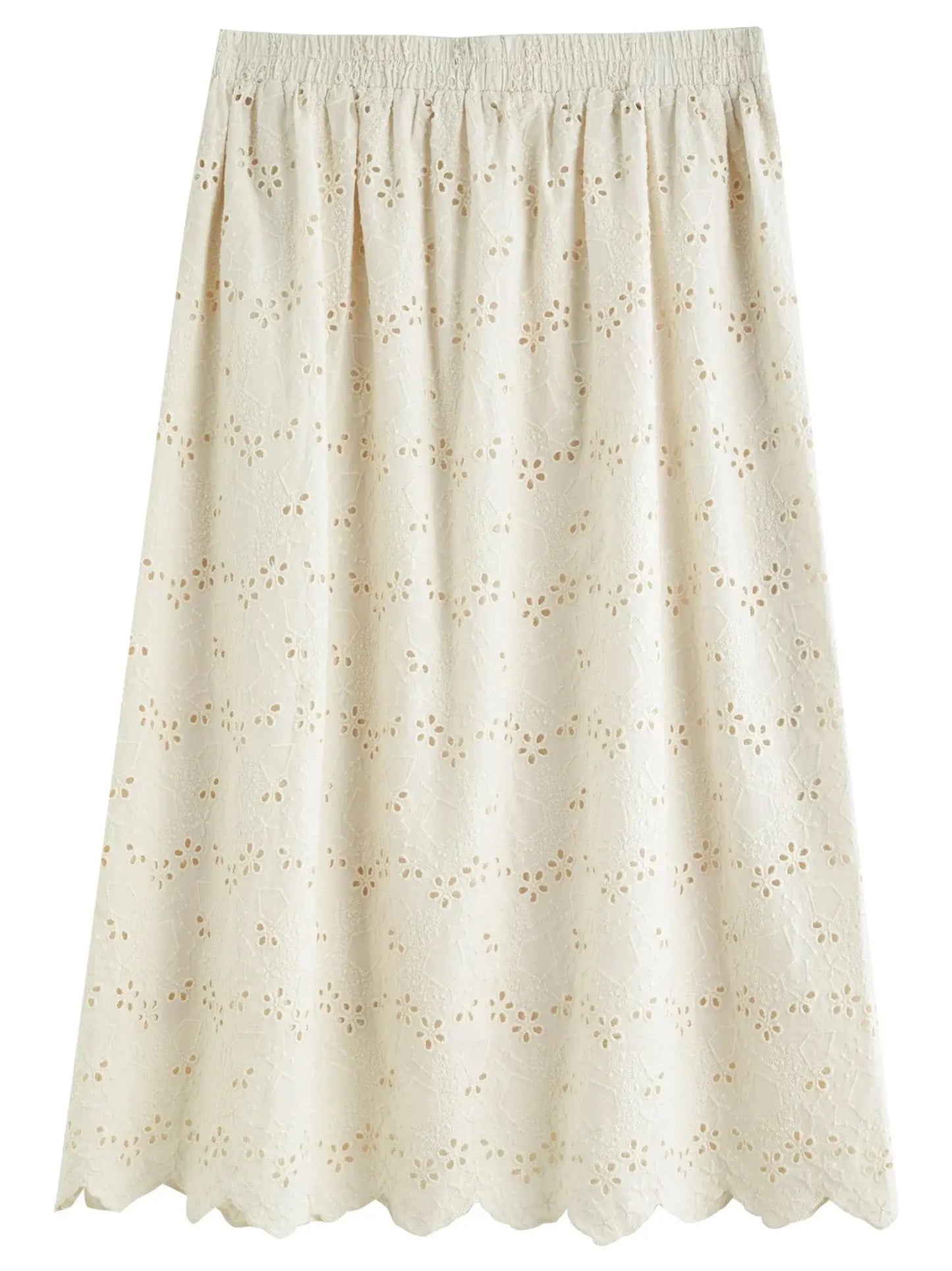 Textured Midi Skirt & Tank in Ivory LORAN STORE