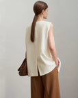 Women's Minimalist Sleeveless Mid-Length Vest
