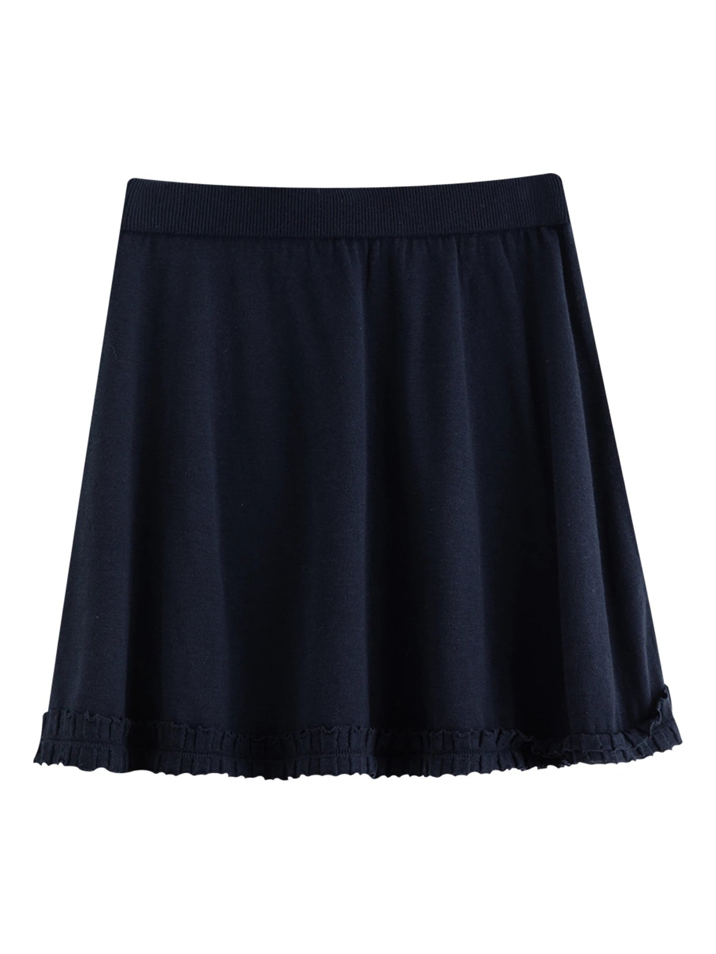 Stylish Trimmed Knit Set Off-Shoulder Top & Mini Skirt Loran