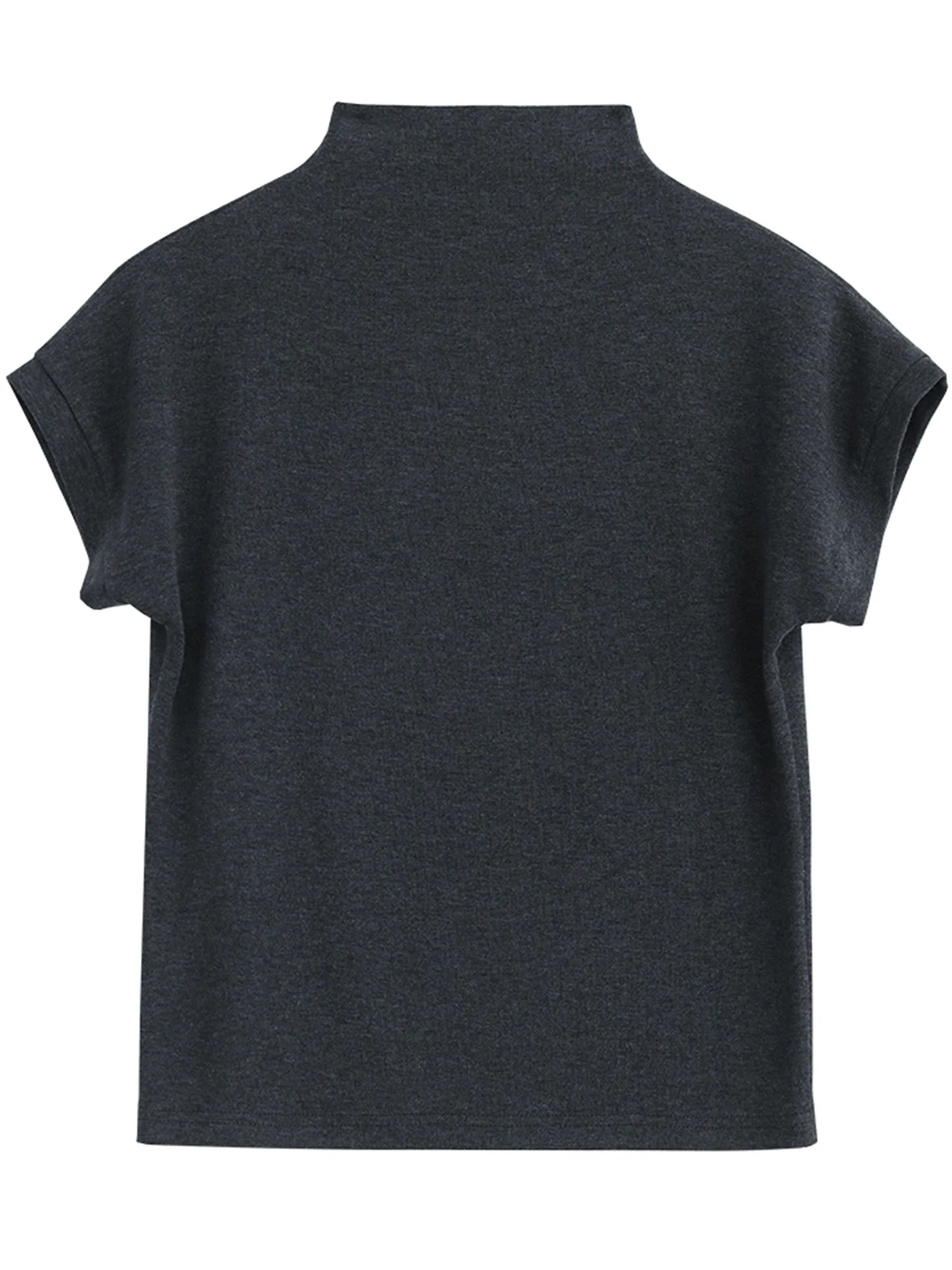 CHIC VEN Women T-Shirts Solid Half High Neck Slim Fit Tees Elastic Basic Female Bottom Top Spring Autumn 2025 Loran