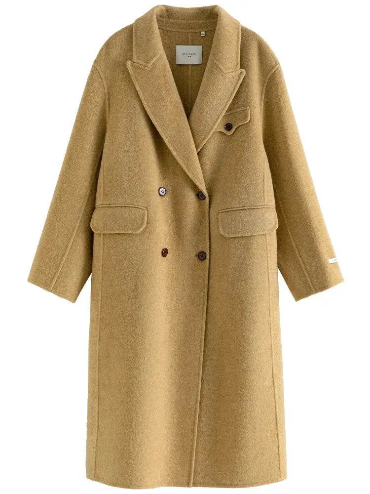 Chic Mid-Length Wool Temperament Jacket - Loran