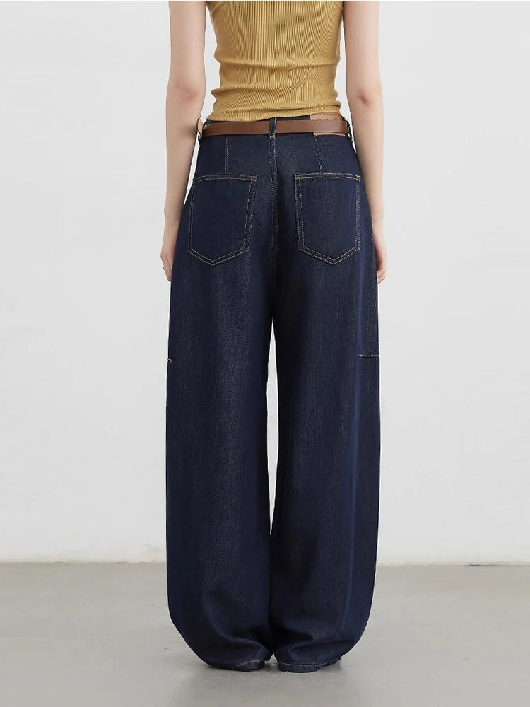 High Waist Split Hem Wide Leg Jeans Women’s Loose Denim Loran