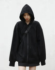 Women's Casual Loose Solid Hooded Overcoat