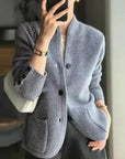 Women's Casual Long Sleeve Sweater Jacket