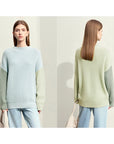Chic Color Block Turtleneck Sweater