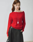 The Winter Holiday Red Knit Pullover (Plus Size)