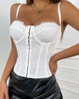 Flower Vest Lace Boning Corset-style Lingerie-style Cami Top