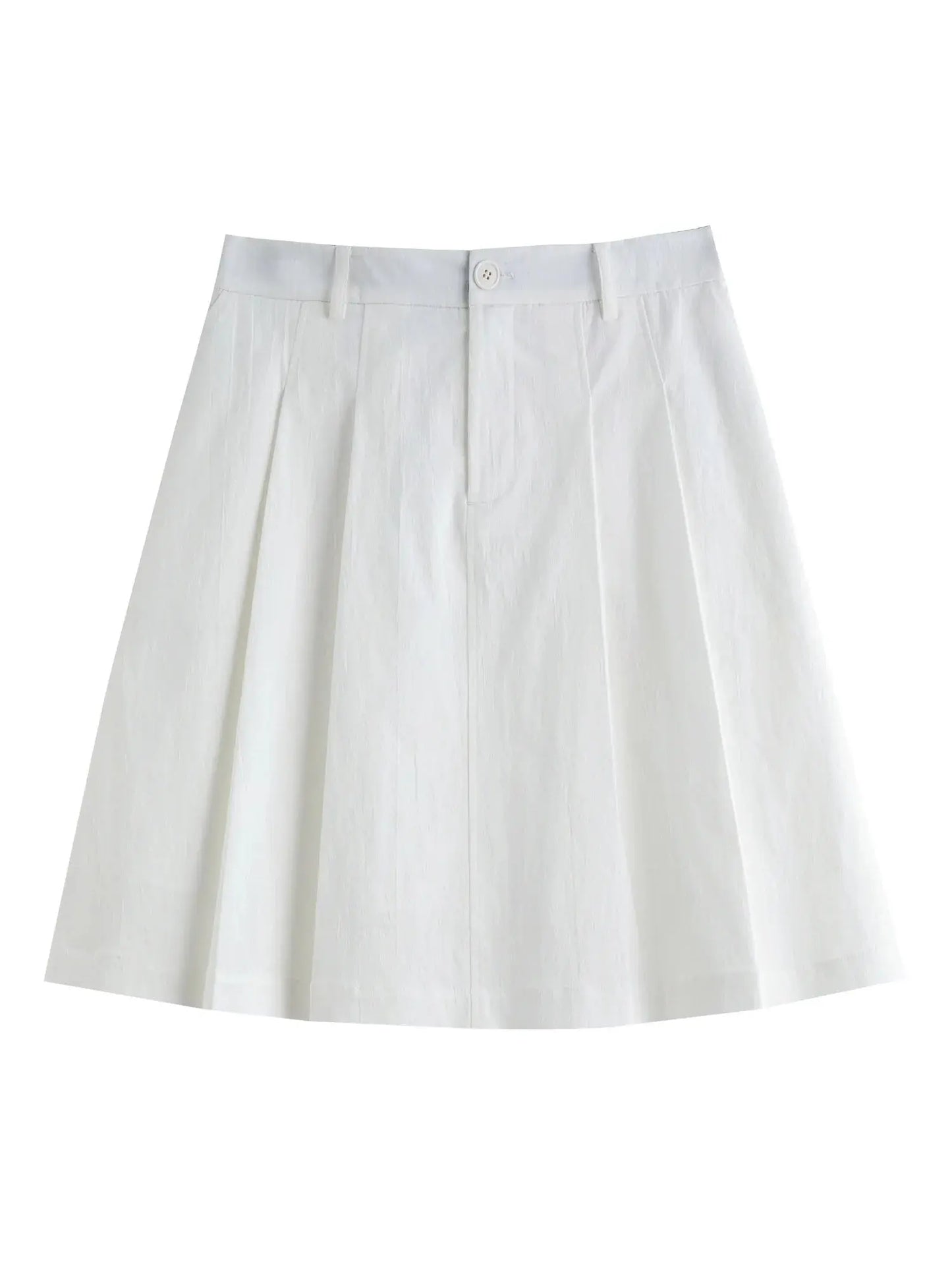 Chic French Style Pleated Mini Skirt - Loran
