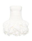 Ruffled Slash Neck Mini Dress