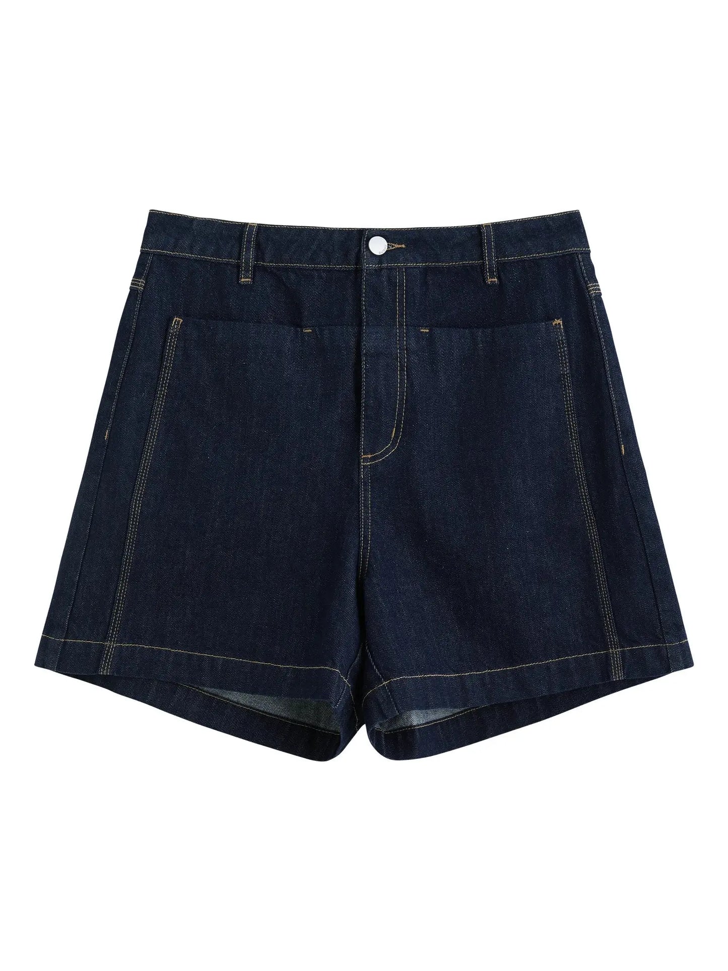 High-Waist Plus-Size Denim Shorts for Summer - Loran