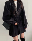 Long Sleeve Coat Overcoat Lace-up Trench With Pockets - 3IN SMART Shop #