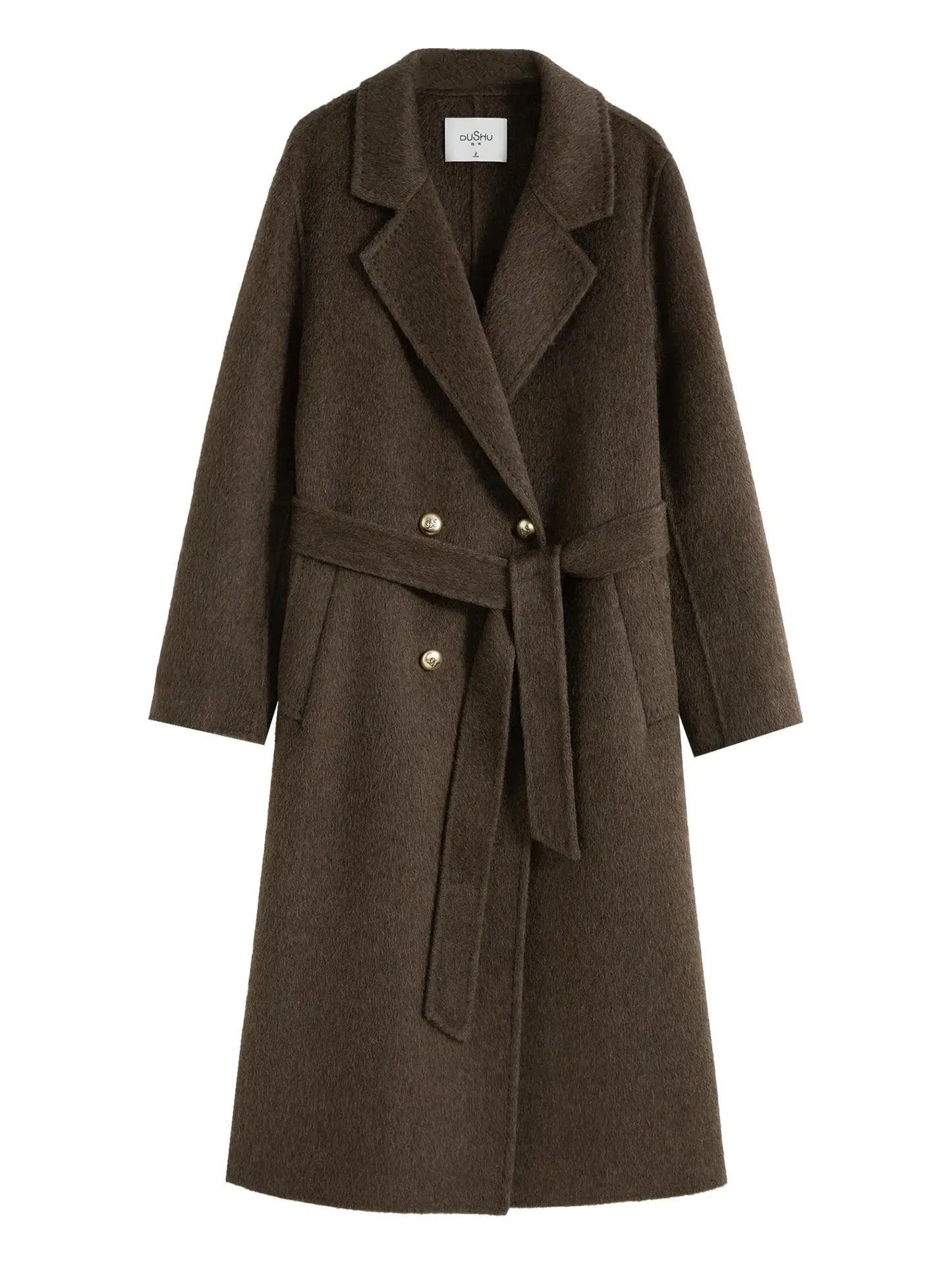 Luxury Casual Textured Woolen Coat with Fur Detail - Loran