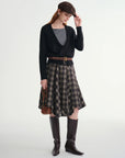 Vintage American Plaid A-Line Skirt