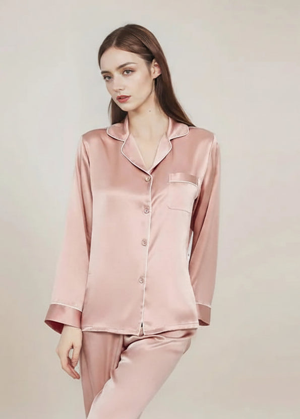 Women’s Mulberry Silk Pajama Set Long Sleeve Summer Loran