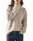 Oversized Cashmere Blend Pullover Sweater for Winter