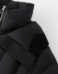 Plus Size Quilted Splicing Short Winter Jacket