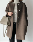 Elegant Wool Blend Mid-Length Coat