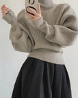 Chic Vintage Wind Turtleneck Pullover Sweater