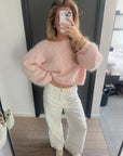 Loose Off Shoulder Long Sleeve Sweater for Women