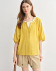 Flattering Half-Sleeve Summer Blouse