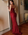 Elegant Sleeveless Fishtail Evening Dress