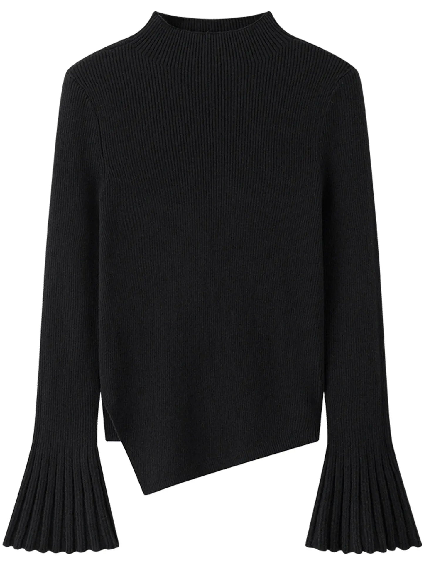 Women's Relaxed Fit Asymmetric Hem Winter Sweater - Loran