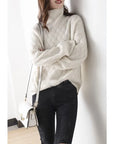 Oversized Cashmere Blend Pullover Sweater for Winter