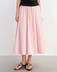 Long Pleated Slimming Skirt - Plus Size