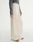 Plus-Size Wide-Leg Drawstring Pants for Winter
