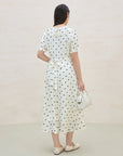 Elegant Polka Dot Sweetheart Dress