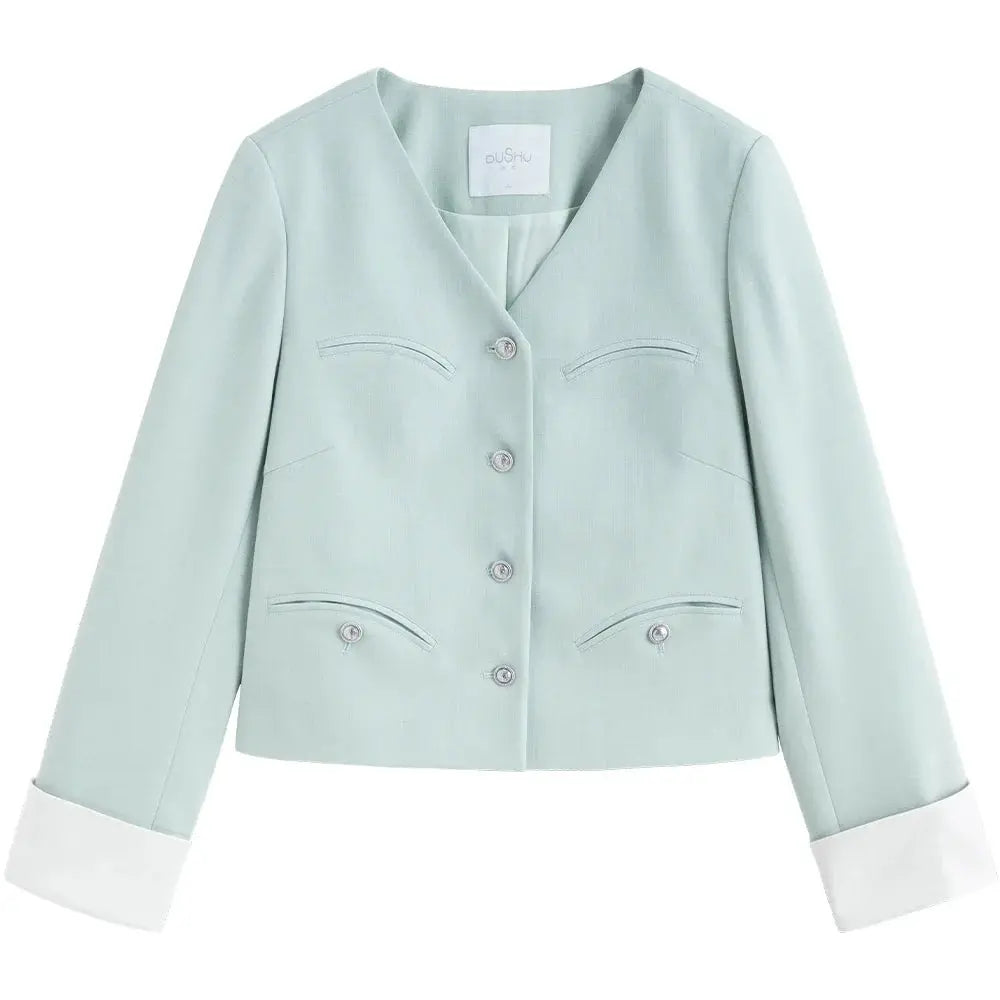 Loose Fit Plus Size Blazer and Dress Set for Work & Casual - Loran