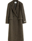 Women's Slim-Fit Double-Breasted Wool Blend Coat