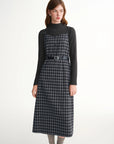 Tweed Plaid 2-Piece Midi Dress Set | Plus Size