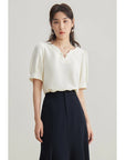 Elegant V-Neck Chiffon Shirt