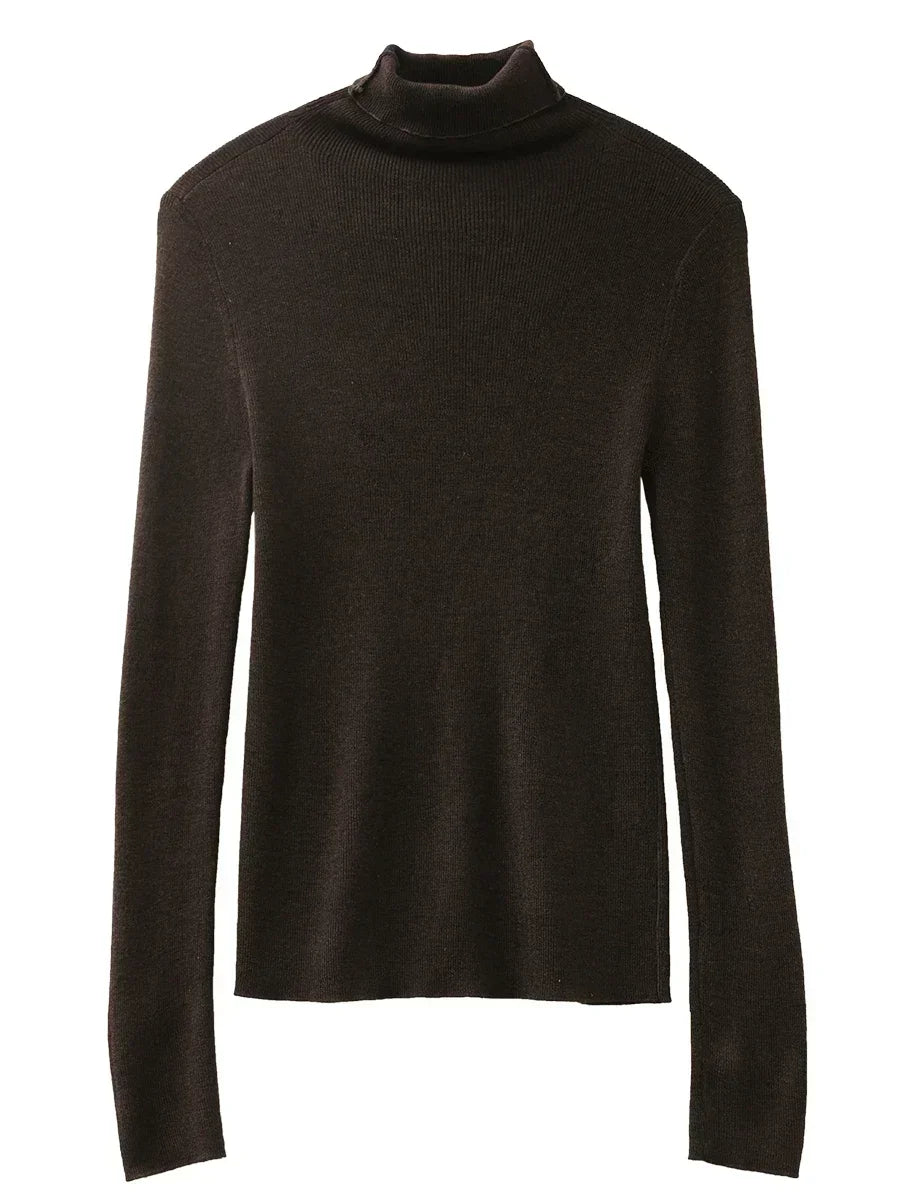 Slim Turtleneck Sweater Autumn Winter Knit Pullover Loran