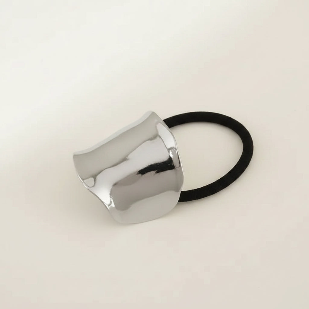 High-End Geometric Metal & Letter Headband Hair Ties