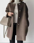 Elegant Wool Blend Mid-Length Coat