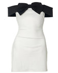 Sexy Bow Off-shoulder Backless Mini Dress - 3IN SMART Shop #