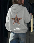 Casual Leopard Pentagram Hoody