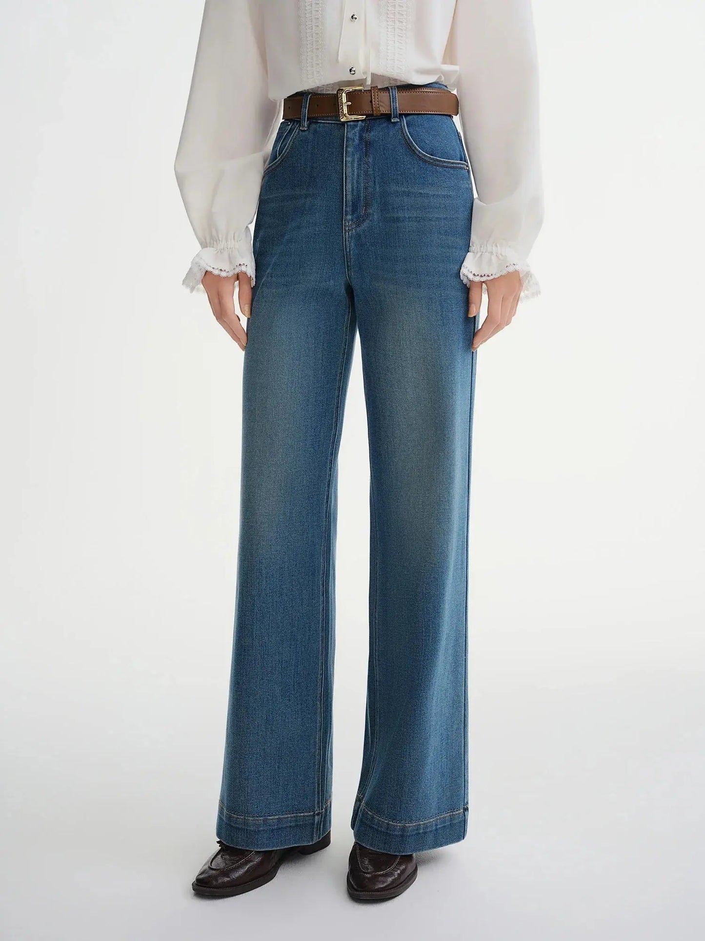 Perfect Stretch High-Waist Straight Leg Jeans for Plus Sizes - Loran