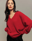 Solid Color Knitted Wool Sweater